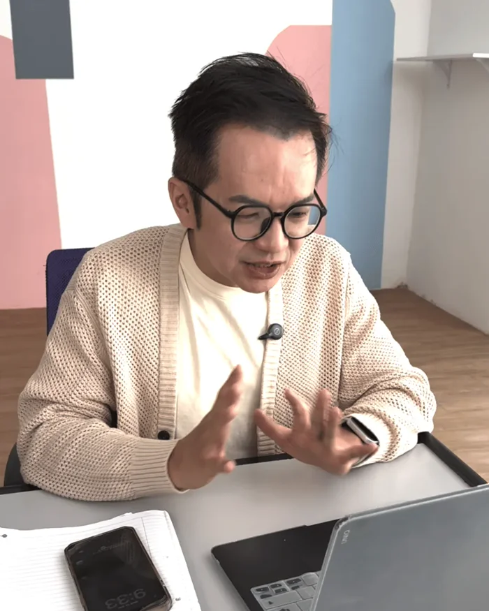 Ken conducting a live skin consultation